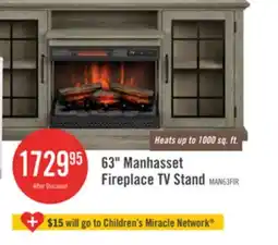 The Brick Manhasset 63 Electric Fireplace TV Stand with Storage for TVs up to 70 - Valley Pine offer