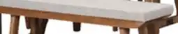 The Brick Cedar Dining Bench with Polyester Fabric, Pine Wood, Trestle-Base, 60W - Brown offer