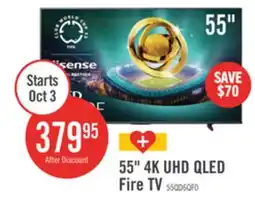 The Brick HISENSE 55 QD6QF QLED 4K UHD Smart Fire TV (55QD6QF) offer