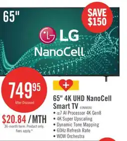 The Brick LG 65 NANO80 LED 4K UHD Smart webOS TV (65NANO80AUA.ACC) - 2025 Model offer