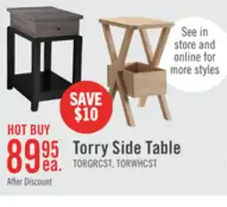 The Brick Torry 13.75 Chairside Table with Drawer - Distressed Grey offer