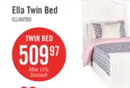 The Brick Ella Panel Bed with Headboard & Frame for Kids, Chevron Pattern, White - Twin Size offer