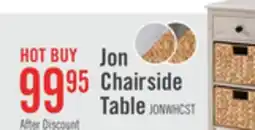 The Brick Jon 15.5 Chairside Table with 2 Baskets & Drawer - White Oak offer