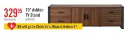 The Brick Ashton 70 Modern TV Stand with Storage and Cable Management for TVs up to 80- Dark Walnut and Esp offer