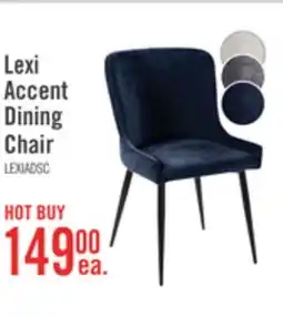 The Brick Lexi Dining Chair with Velvet-Look Fabric, Metal - Blue offer