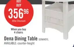 The Brick Dena Dining Table with 42-60W Extension, Round - Dove Grey offer