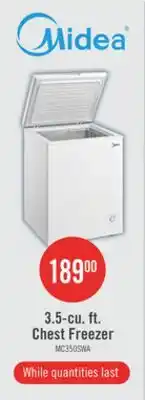 The Brick Midea 3.5 Cu. Ft. Chest Freezer MC350SWAR0RC1 offer