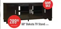 The Brick Dakota 60 TV Stand with Storage and Cable Management for TVs up to 65- Espresso offer