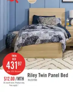 The Brick Riley Panel Bed with Headboard & Frame for Kids, Made in Canada, Natural - Twin Size offer