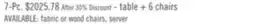 The Brick Aspen 7pc Dining Package with 80-104 Extension Table & 6 Chairs, Fabric - Natural offer