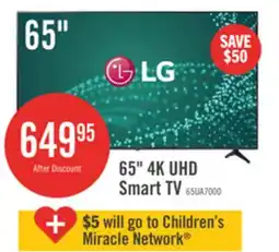 The Brick LG 65 UA7000 4K UHD Smart webOS TV (65UA7000PUB.ACC) - 2025 Model offer