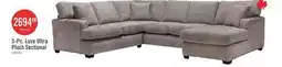 The Brick Made in Canada Luxe 3-Piece Right-Facing Fabric Sectional with Removable Cushions - Zaftig Dove Grey offer
