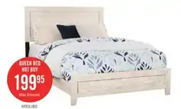 The Brick Arbor Panel Bed, Driftwood White - Queen Size offer