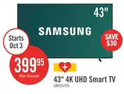 The Brick SAMSUNG 43 U7900F Crystal UHD 4K Smart Tizen OS TV (UN43U7900FFXZC) - 2025 Model offer