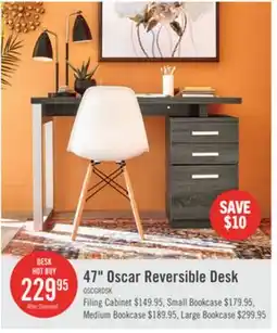 The Brick Oscar 47 Reversible Office Desk with Storage - Grey offer