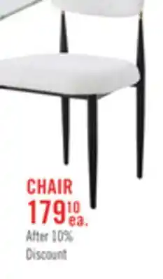The Brick Kort & Co. Capri Dining Chair with Boucle Fabric & Gold Accent, Metal - White offer