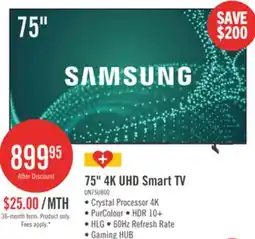 The Brick Samsung 75 Crystal UHD U8000 4K Smart TV offer