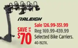Canadian Tire Raleigh Selected Bike Carriers offer