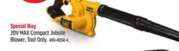Canadian Tire Dewalt 20V MAX Compact Jobsite Blower offer