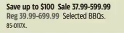 Canadian Tire Selected BBQs offer