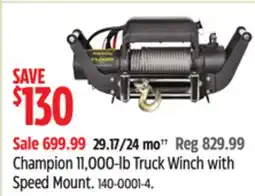 Canadian Tire Champion 11,000-lb Truck Winch with Speed Mount offer
