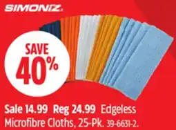 Canadian Tire Edgeless Microfibre Cloths, 25-Pk offer