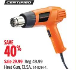 Canadian Tire Certified Heat Gun, 12.5A offer