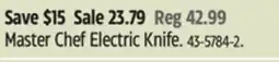 Canadian Tire Master Chef Electric Knife offer