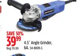 Canadian Tire Mastercraft 4.5˝ Angle Grinder, 6A offer
