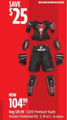 Canadian Tire Sherwood CODE Premium Youth Hockey Protective Kit offer