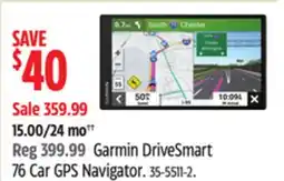 Canadian Tire Garmin DriveSmart 76 Car GPS Navigator offer
