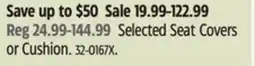 Canadian Tire Selected Seat Covers or Cushion offer