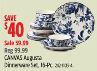 Canadian Tire CANVAS Augusta Dinnerware Set offer