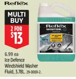 Canadian Tire Reflex Ice Defence Windshield Washer Fluid, 3.78L offer