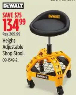 Canadian Tire Dewalt Height- Adjustable Shop Stool offer