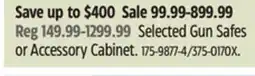 Canadian Tire Huntshield Selected Gun Safes or Accessory Cabinet offer