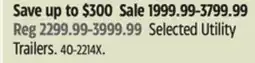 Canadian Tire MotoMaster Selected Utility Trailers offer