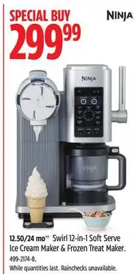 Canadian Tire Ninja Swirl 12-in-1 Ice Cream Maker & Frozen Treat Maker offer