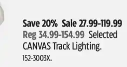 Canadian Tire Selected CANVAS Track Lighting offer