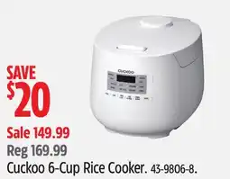 Canadian Tire Cuckoo 6-Cup Rice Cooker offer