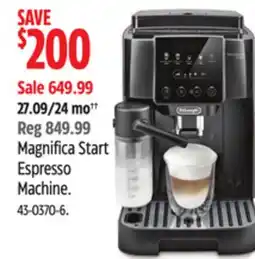 Canadian Tire DeLonghi Magnifica Start Espresso Machine offer