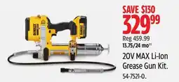 Canadian Tire Dewalt 20V MAX Li-Ion Grease Gun Kit offer