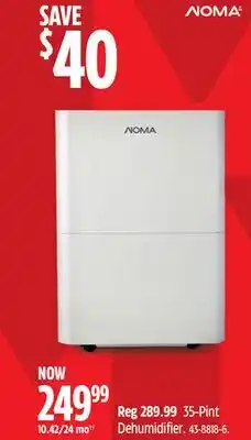 Canadian Tire NOMA 35-Pint Dehumidifier offer