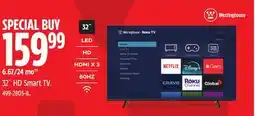 Canadian Tire Westinghouse 32˝ HD Smart TV offer