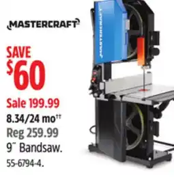 Canadian Tire Mastercraft 9˝ Bandsaw offer