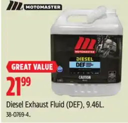 Canadian Tire Motomaster Diesel Exhaust Fluid (DEF) offer