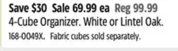 Canadian Tire CANVAS 4-Cube Organizer offer