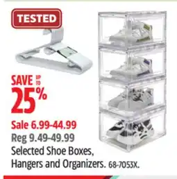 Canadian Tire Selected Shoe Boxes, Hangers and Organizers offer
