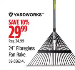 Canadian Tire Yardworks 24˝ Fibreglass Fan Rake offer