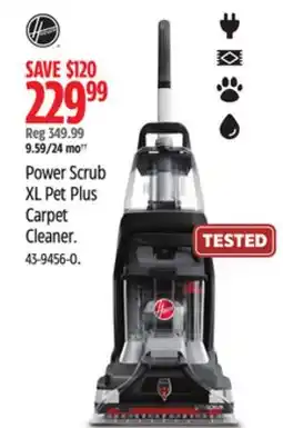 Canadian Tire Hoover Power Scrub XL Pet Plus Carpet Cleaner offer